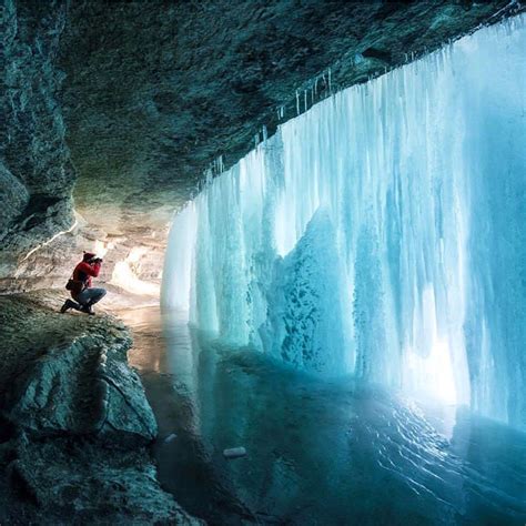 Frozen Waterfall In Iceland : r/interestingasfuck