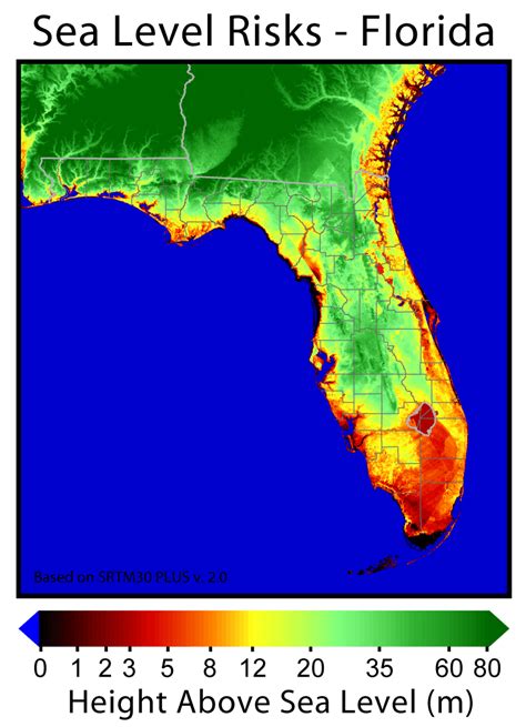 The Threats Are Biggest To - Florida Elevation Map Above Sea Level ...