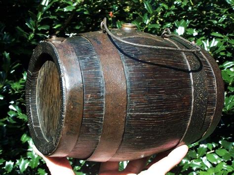 Gun Powder Keg Barrel or Rum Canteen, Colonial, Rev-Civil War era, hand forged | eBay