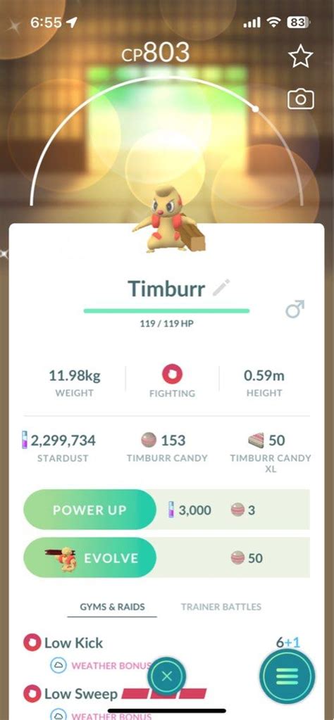 Shiny Timburr Pokemon Go, Video Gaming, Gaming Accessories, In-Game Products on Carousell