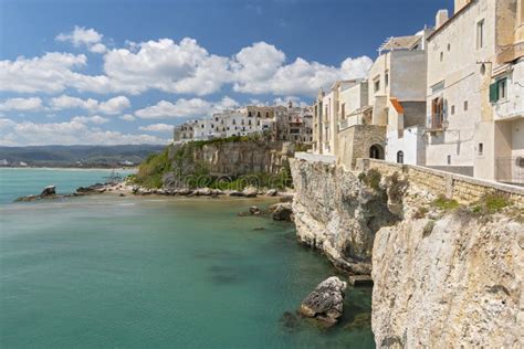 View on Historic Town of Vieste, Gargano, Apulia, Puglia, Italy Stock Image - Image of coast ...