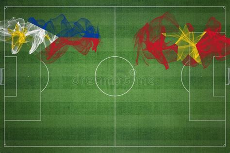 Philippines Vs Vietnam Soccer Match, National Colors, National Flags, Soccer Field, Football ...