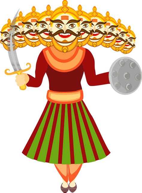 Dussehra concept with laughing Ravana. 24383598 Vector Art at Vecteezy