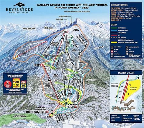 Revelstoke Mountain Resort Piste Map / Trail Map | Revelstoke, Mountain ...