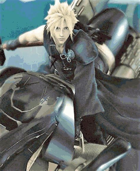 Cloud Strife Motorcycle Counted Cross Stitch Pattern Final - Etsy España