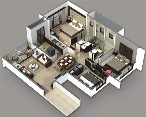 1500 Sq Ft Floor Plans - #floor #plans - #SmallHome in 2020 | 3d house ...