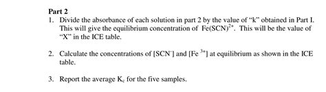 Solved 2. Use the 'ICE' Table to calculate the equilibrium | Chegg.com