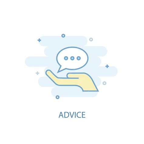 Premium Vector | Advice line concept. Simple line icon, colored ...