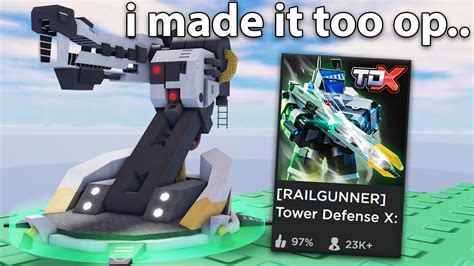 NEW TDX Railgunner Tower.. | ROBLOX - YouTube