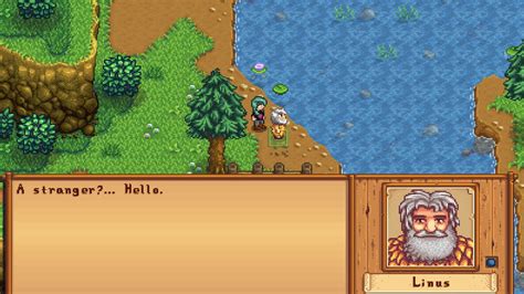 Stardew Valley Linus gifts, heart events, schedule, and basket