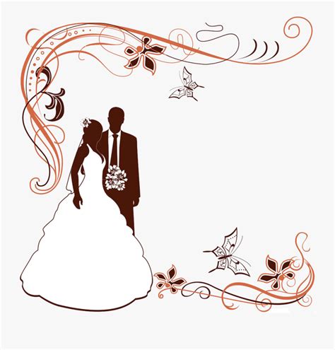 Transparent Wedding Dress Clipart Png - Wedding Invitation Border Design , Free Transparent ...