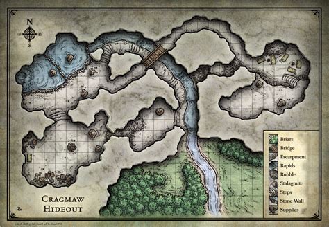 Printable Cragmaw Hideout Battle Map | Adams Printable Map