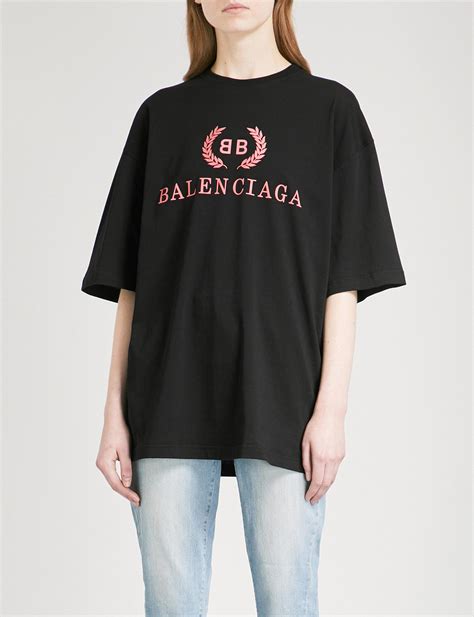 Lyst - Balenciaga Oversized Cotton-jersey T-shirt in Black