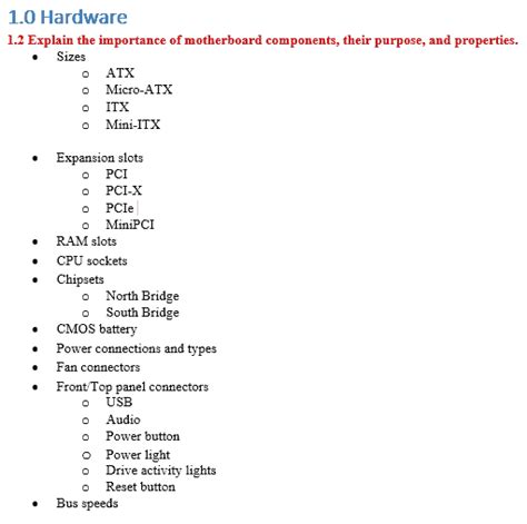 CompTIA A+ Exam Sub-Objective 1.2 - CertBlaster