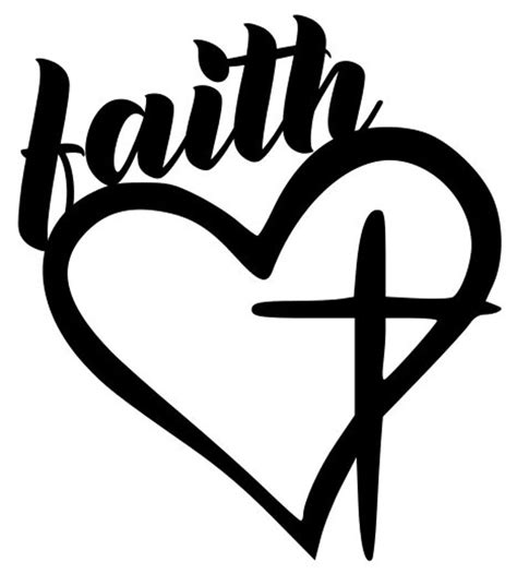 Heart Cross Faith DXF SVG Vector Digital Download Laser Cut CNC Plasma Water Jet Cut Files ...