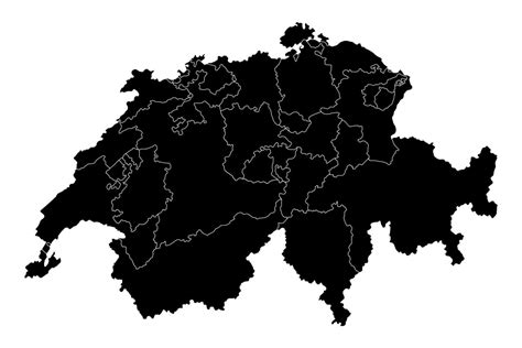 Switzerland map with Cantons. Vector illustration. 14047400 Vector Art at Vecteezy