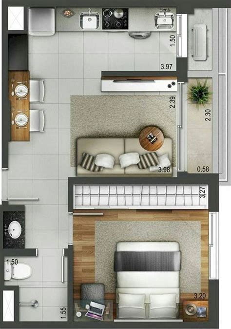 paguponhome.com | Studio apartment floor plans, Apartment layout, House ...