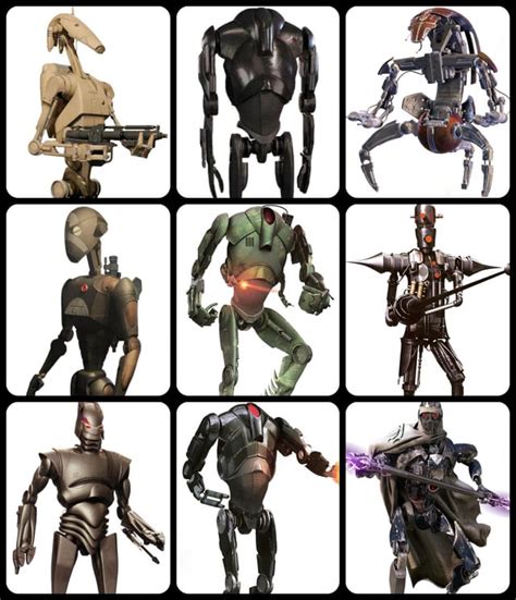 I made this big collage of the battle droids that comprise the ...