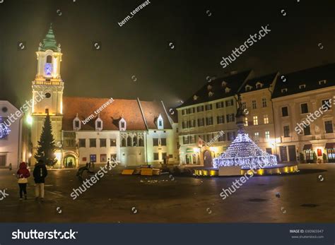 Bratislava Old Town Square Night Time Stock Photo 690965947 | Shutterstock