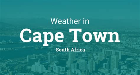 Weather for Cape Town, South Africa