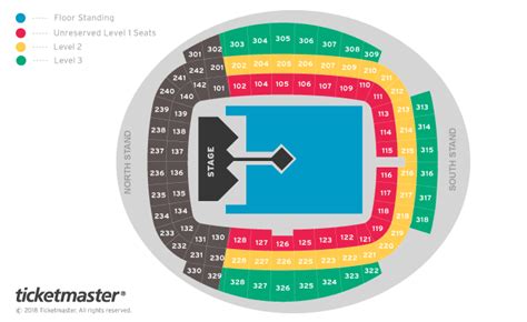 Muse - Enhanced Experience Packages Seating Plan - Etihad Stadium Manchester