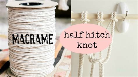 macrame half hitch knot - YouTube