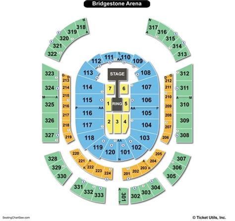 Bridgestone Arena Seating Chart Rows Seat Numbers And Club Seat Info ...