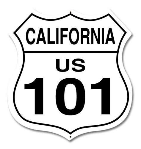 California Route 101 Metal Sign 15 x 15 Inches | Metal signs, Vintage metal signs, California