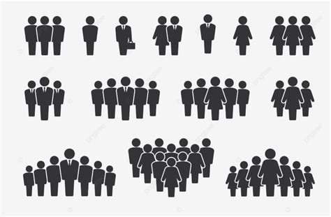 Group People Silhouette Vector PNG, Person Group People Silhouette ...