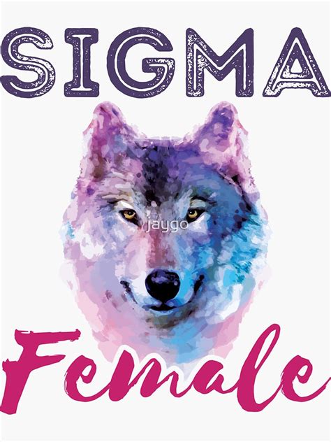 "Sigma Female Loner Wolf Lone Funny Meme" Sticker for Sale by jaygo | Redbubble