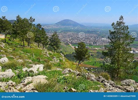 Views of the Jezreel Valley from the Mount Precipice, Nazareth, Lower Galilee, Israel Stock ...