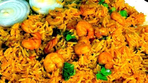 PRAWNS BIRYANI COOKING in PRESSURE COOKER/ shrimp biryani recipe// SPICY PRAWNS BIRYANI/ - YouTube