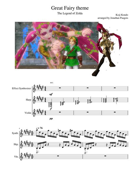 Great Fairy's Fountain Theme | The Legend of Zelda Sheet music for Violin, Harp, Synthesizer ...