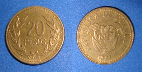 monedas del mundo: Moneda 20 pesos de Colombia