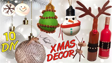 10 DIY Christmas recycled decoration HOW TO! - YouTube