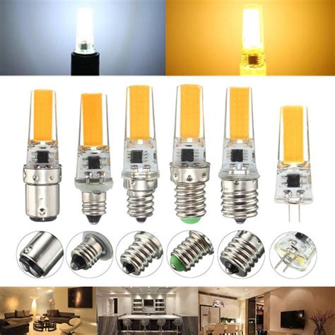 Dimmable e11 e12 e14 e17 g8 ba15d 2.5w led cob silicone light lamp bulb 220v Sale - Banggood.com