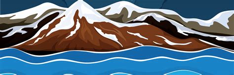 A snow mountain landscape 414631 Vector Art at Vecteezy