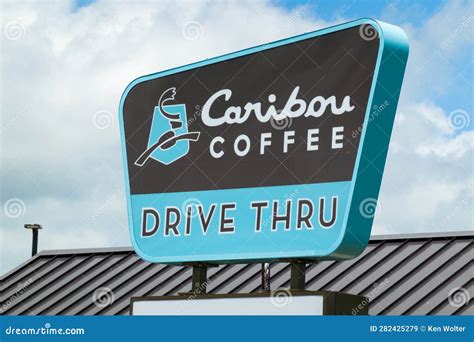 Caribou Coffee Exterior Sign and Trademark Logo Editorial Stock Image ...