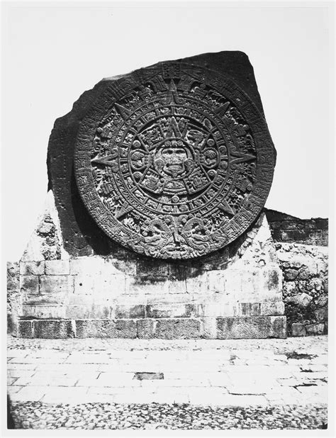 View of the Aztec Calendar Stone outside the National Museum, Mexico City, Mexico