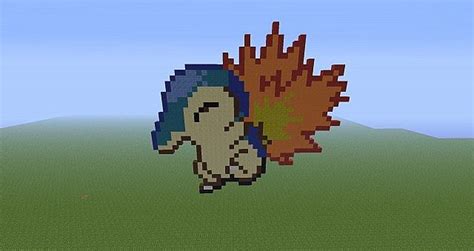 Cyndaquil Pixel Art Minecraft Map