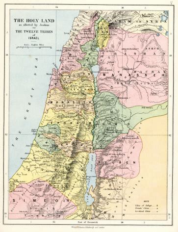 Biblical Map Of The Holy Land Stock Illustration - Download Image Now - iStock