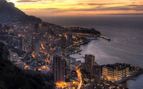 cityscape, Urban, Sunset, Lights, Mountain, Monaco Wallpapers HD ...