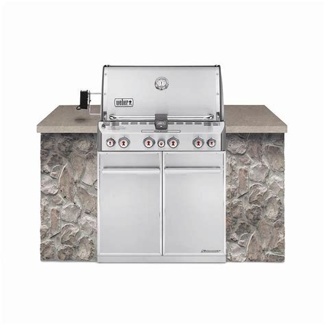 Weber Summit S-460 4-Burner Built-In Natural Gas Grill in Stainless ...