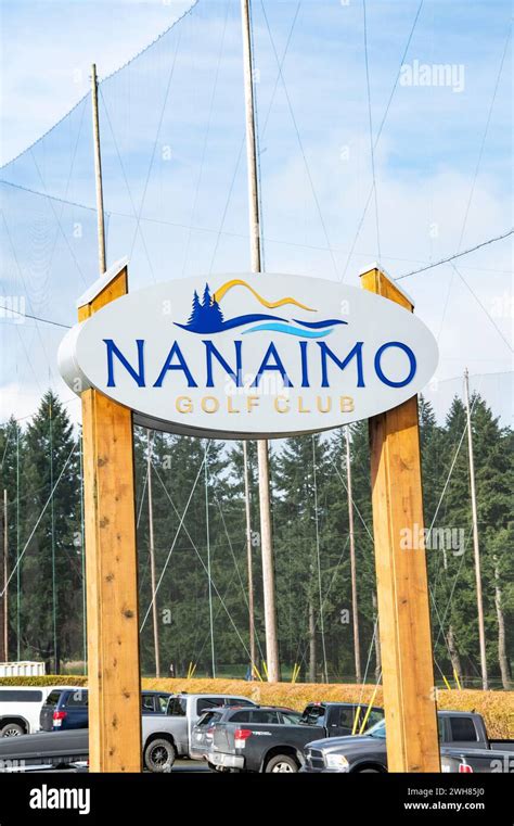 Nanaimo Golf Club entrance sign in Nanaimo, British Columbia, Canada ...