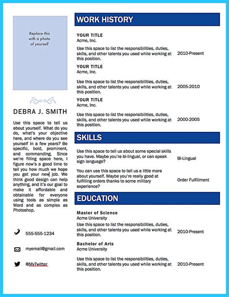 Amazing Actor Resume Samples to Achieve Your Dream | Microsoft word resume template, Free ...