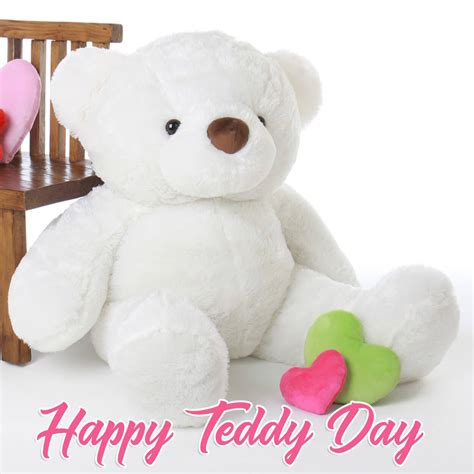 Download Happy Teddy Day Wishes White Bear Image February 10th - Teddy Bear Good Night Baby ...