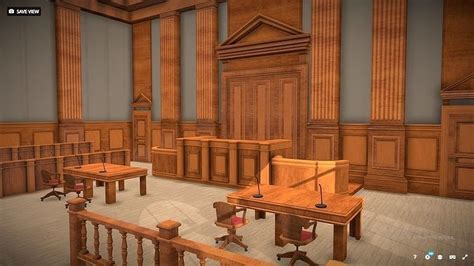 3D model Courtroom Interior 3D model VR / AR / low-poly | CGTrader