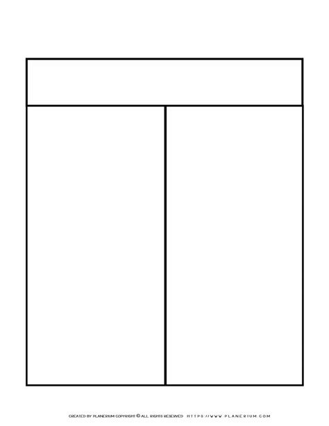 Graphic Organizer Templates - Two Columns Chart | Planerium