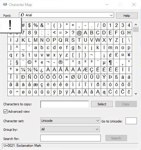 Standard windows alternate keyboard characters - lasopabrick