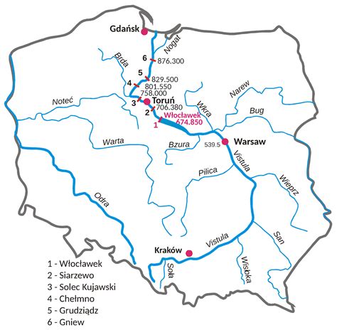 Vistula River Map Europe